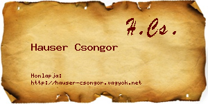 Hauser Csongor névjegykártya